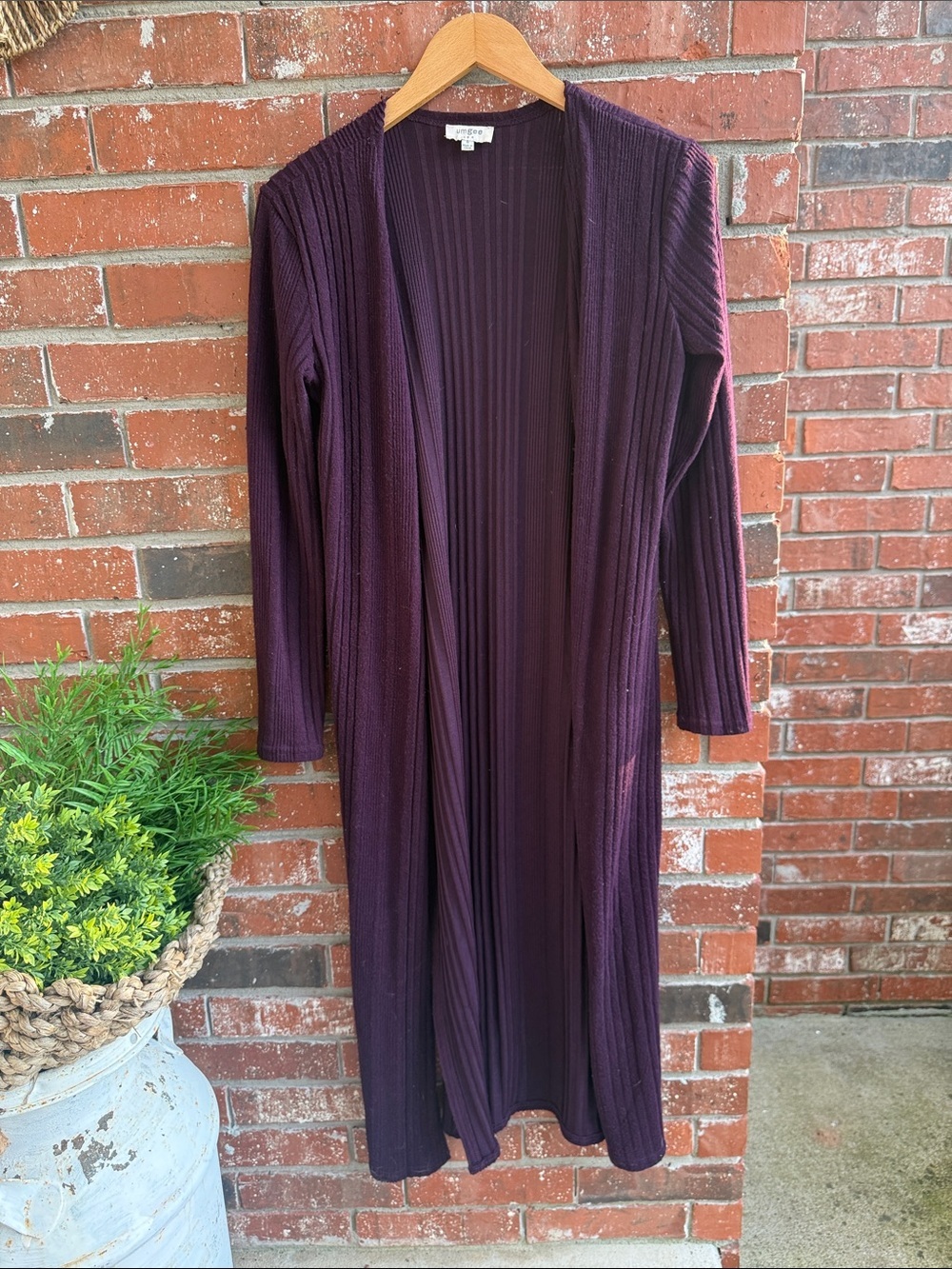 Umgee Deep Purple Long Cardigan Sweater